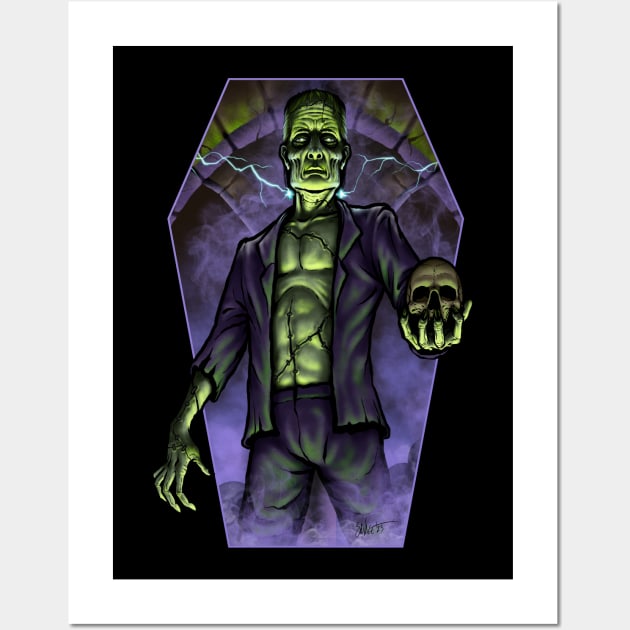 Portrait of Frankenstein's Monster Wall Art by Chad Savage